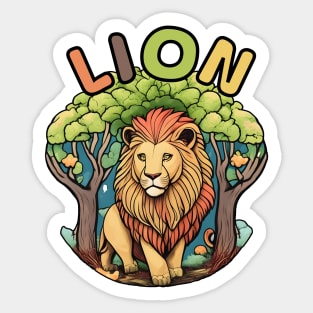 Animal Alphabet - L for Lion Sticker